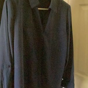 Chico’s Navy blue dress shirt size 2